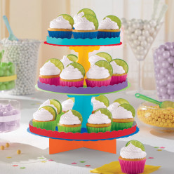 Stand 3 andares Cupcakes 29cm Arco Iris