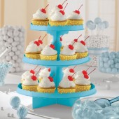 Stand 3 andares Cupcakes 29cm - Azul Turquesa