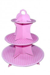 Stand Cupcakes 3 Andares Rosa