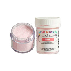 Sugarflair Açúcar Granulado Sprinkles Rosa 40g