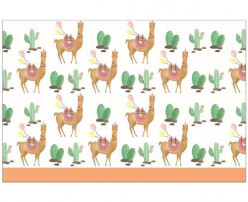 Toalha Plástica Festa Lamas