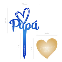 Topper/aplique Papá