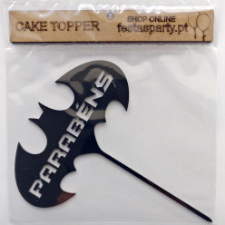 Topper Bolo Batman Parabéns