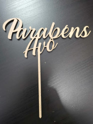 Topper de Bolo Parabéns Avô MDF