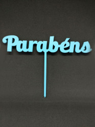 Topper de Bolo Parabéns Azul