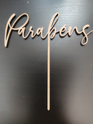 Topper Parabéns Sherlyn MDF