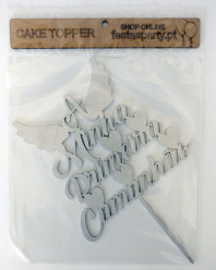 Topper Primeira Comunhão Prateado