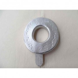 Vela nº 0 Prateado 9,5cm