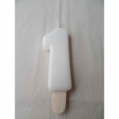 Vela nº 1 Branco 9,5cm