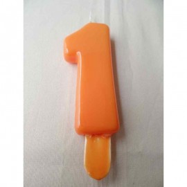Vela nº 1 Laranja 9,5cm