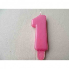 Vela nº 1 Rosa 9,5cm