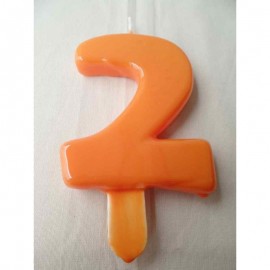 Vela nº 2 Laranja 9,5cm