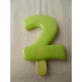 Vela nº 2 Verde Pistachio 9,5cm