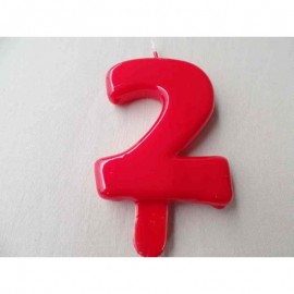 Vela nº 2 Vermelho 9,5cm