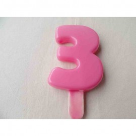 Vela nº 3 Rosa 9,5cm