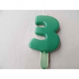 Vela nº 3 Verde 9,5cm