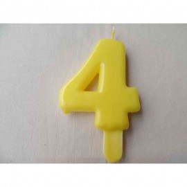 Vela nº 4 Amarelo 9,5cm