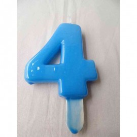 Vela nº 4 Azul Bebé 9,5cm
