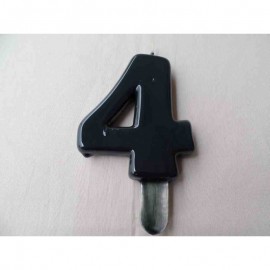 Vela nº 4 Preto 9,5cm