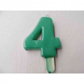 Vela nº 4 Verde 9,5cm