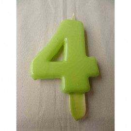 Vela nº 4 Verde Pistachio 9,5cm