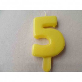 Vela nº 5 Amarelo 9,5cm