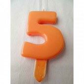 Vela nº 5 Laranja 9,5cm