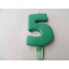 Vela nº 5 Verde 9,5cm