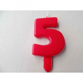 Vela nº 5 Vermelho 9,5cm