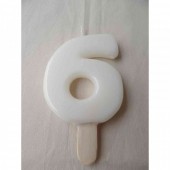 Vela nº 6 Branco 9,5cm