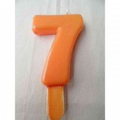 Vela nº 7 Laranja 9,5cm
