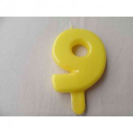 Vela nº 9 Amarelo 9,5cm