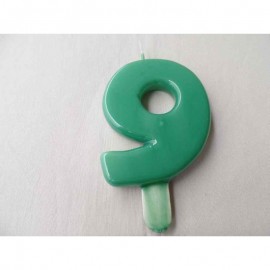Vela nº 9 Verde 9,5cm