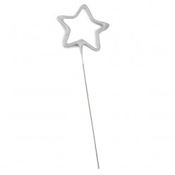 Vela Sparkler Estrela Prateada