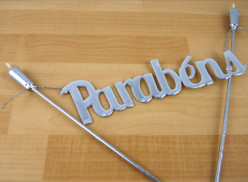 Vela Topper de Bolo Parabéns 27cm Prateada