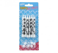 Velas de aniversário bolas de futebol 6 unid