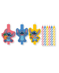 Velas Stitch e Angel Multicoloridas