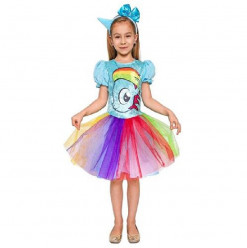 Vestido com tule Unicórnio tamanho médio