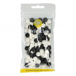 Wilton Sprinkles Branco / Preto Bola de Futebol 56g